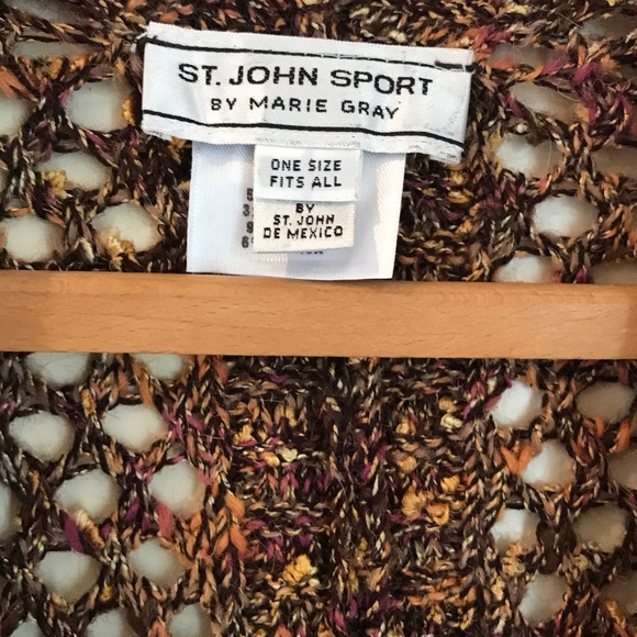 ST JOHN SPORT CHESTNUT SHAWL - Picture 5 of 12